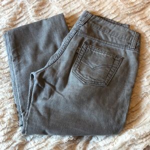 Levi’s light grey corduroy boot cut jeans
